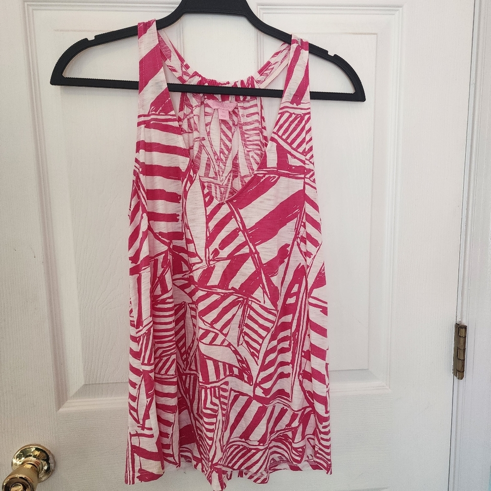 Lily Pulitzer Sleeveless Top - Pink/White - Medium